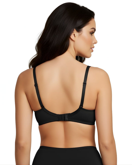 Cuddlecot Zed Black Cotton T-Shirt Bra | Soft Wire-Free Everyday Bra for Women