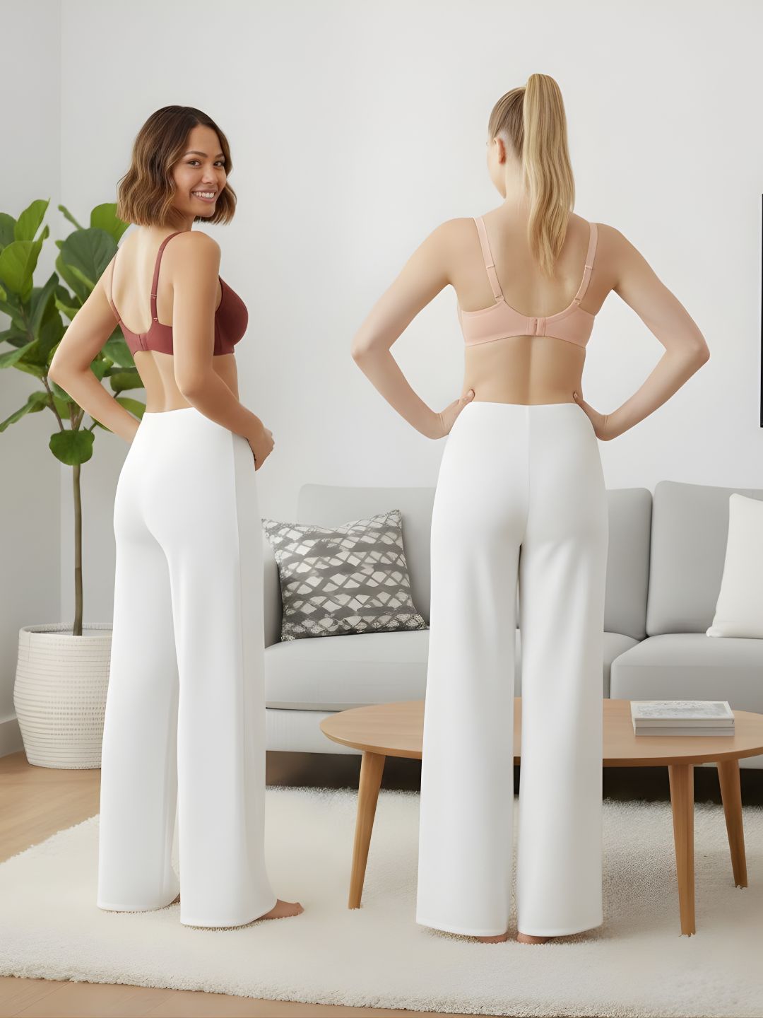 Cuddlecot Cotton T-Shirt Bra Combo (Coral & Maroon) | Wire-Free Everyday Bras for Women