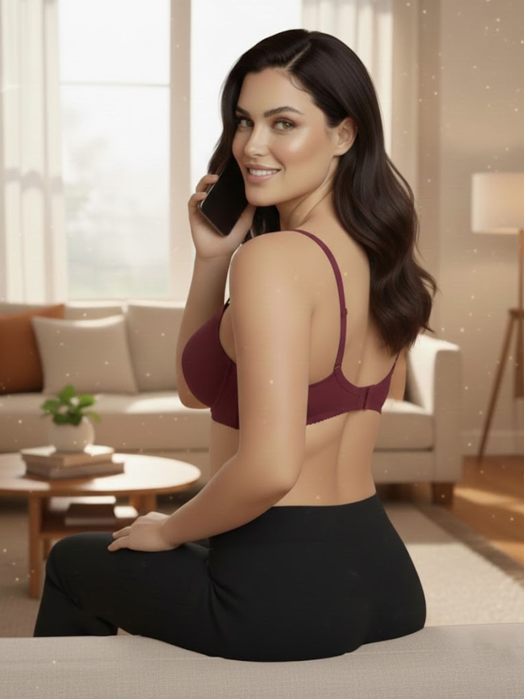 Cuddlecot Maroon Cotton T-Shirt Bra | Soft Wire-Free Everyday Bra for Women