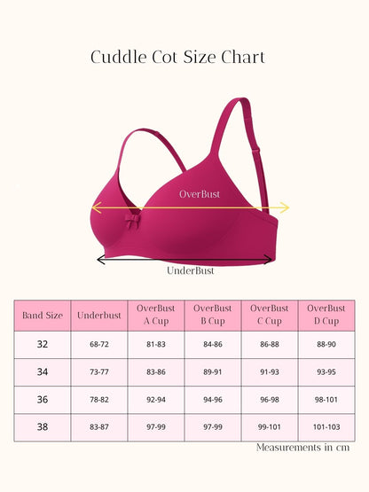 Cuddlecot Dusky Magenta Cotton T-Shirt Bra | Soft Wire-Free Everyday Bra for Women