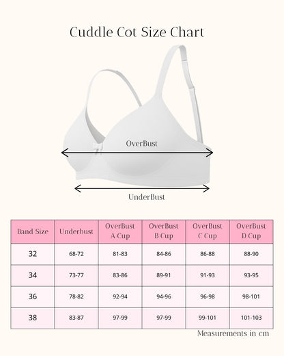 Cuddlecot Swan White Cotton T-Shirt Bra | Soft Wire-Free Everyday Bra for Women