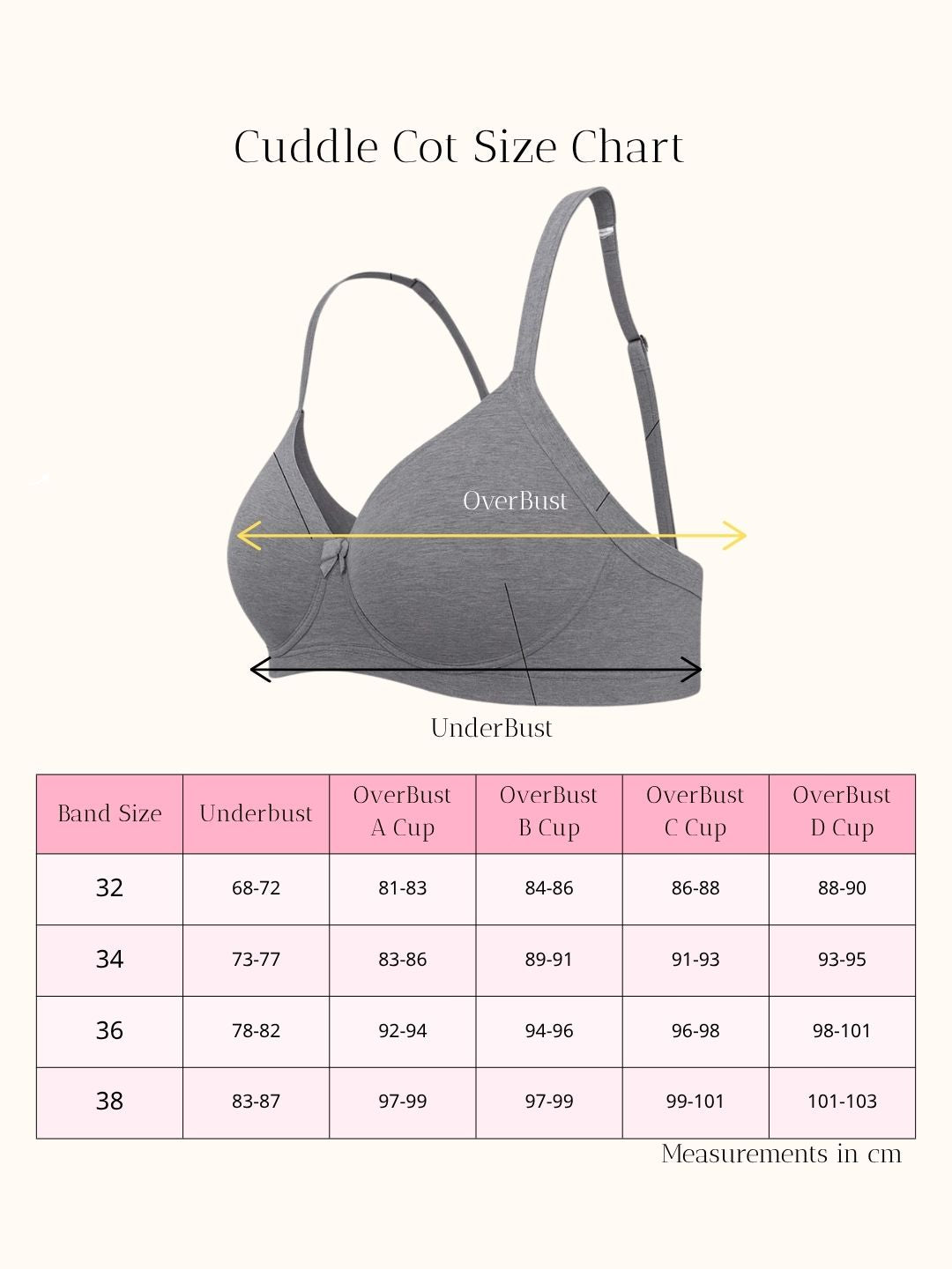 Cuddlecot Basic Grey Cotton T-Shirt Bra | Soft Wire-Free Everyday Bra for Women
