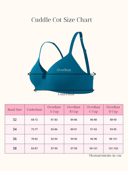 Cuddlecot Indigo Blue Cotton T-Shirt Bra | Soft Wire-Free Everyday Bra for Women