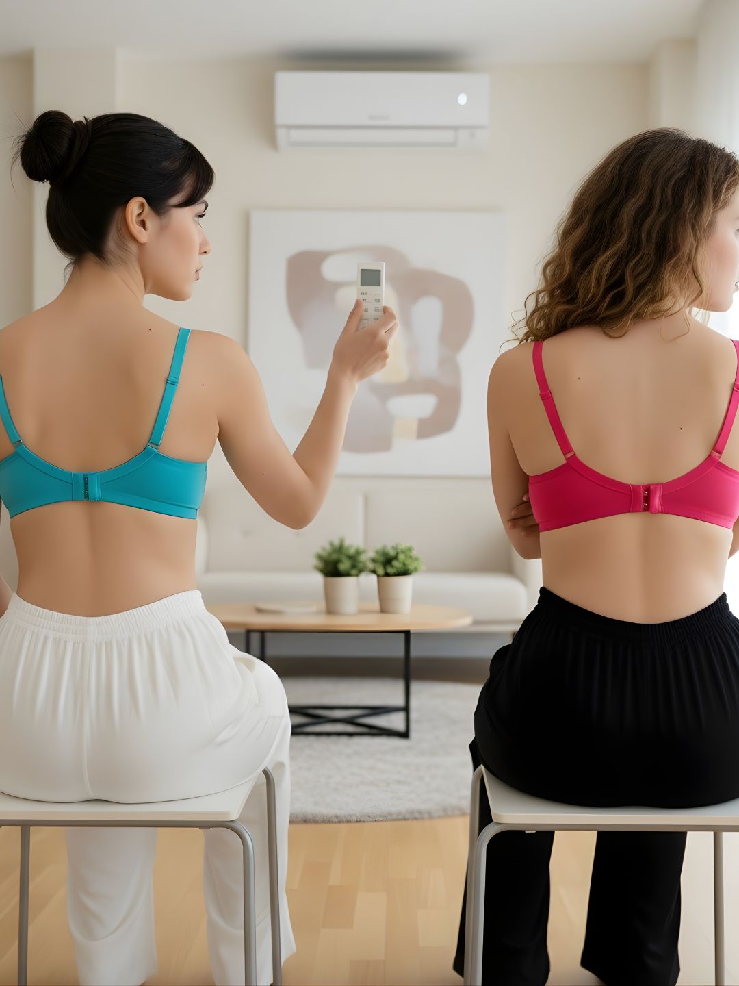 Cuddlecot Cotton T-Shirt Bra Combo (Indigo Blue & Dusky Magenta) | Wire-Free Everyday Bras for Women