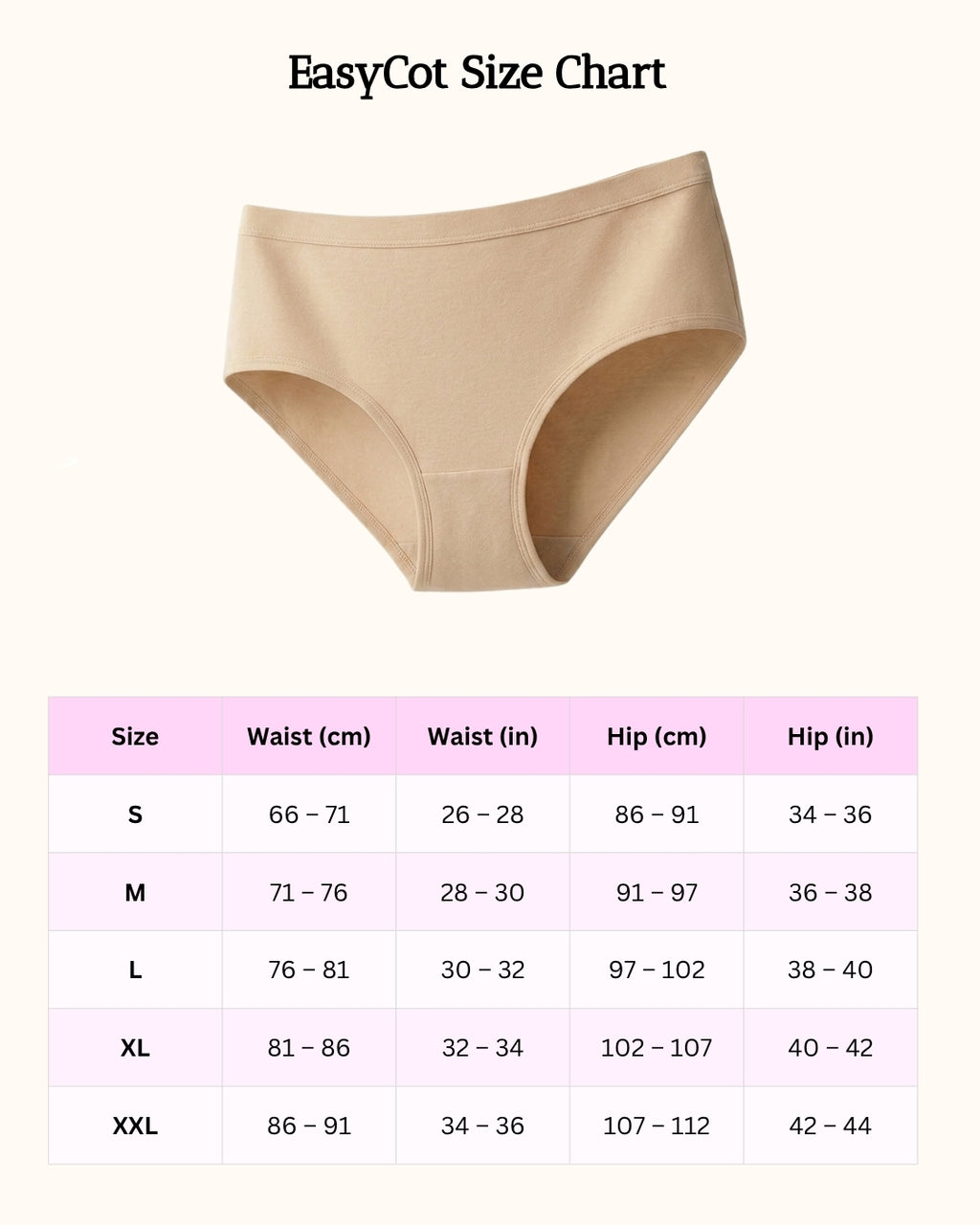 Saforia EasyCot Modal Seamless Panty - Skin