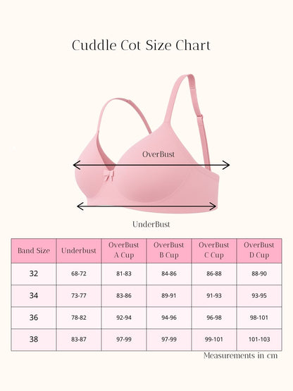 Cuddlecot Baby Pink Cotton T-Shirt Bra | Soft Wire-Free Everyday Bra for Women