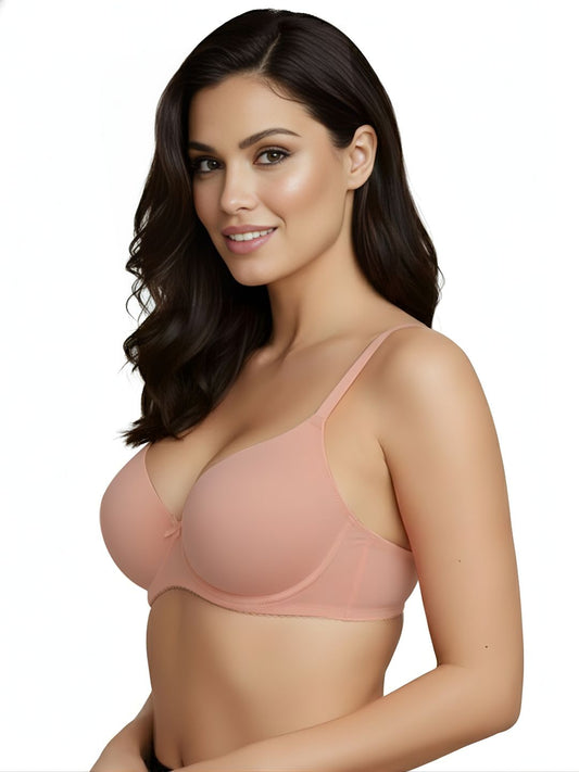 Cuddlecot Coral Cotton T-Shirt Bra | Soft Wire-Free Everyday Bra for Women