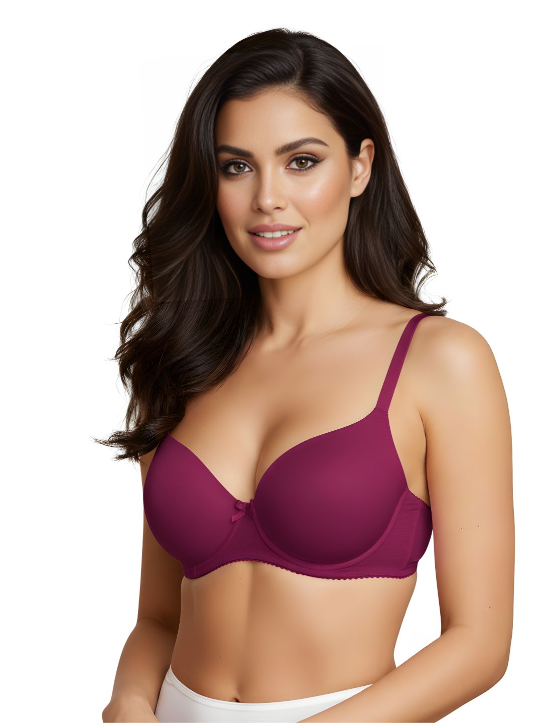 Cuddlecot Perfect Purple Cotton T-Shirt Bra | Soft Wire-Free Everyday Bra for Women