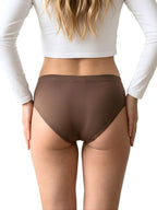 Saforia NoirSilk Microfibre Seamless Panty - Mocha