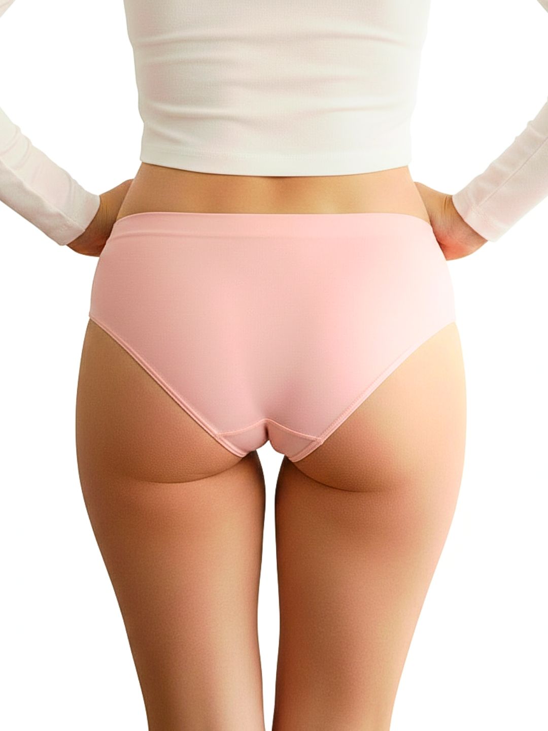 Saforia NoirSilk Microfibre Seamless Panty - Baby Pink