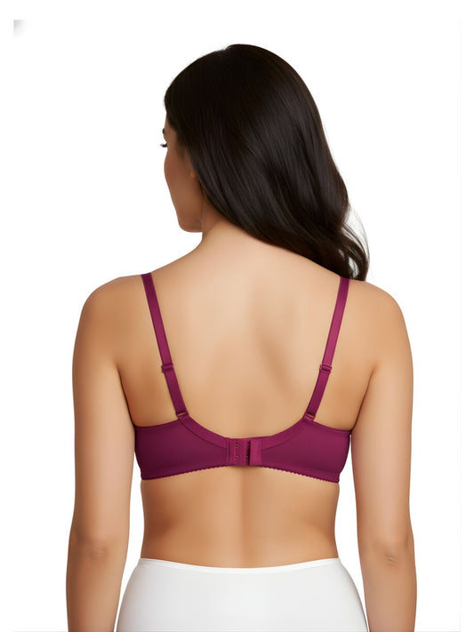 Cuddlecot Perfect Purple Cotton T-Shirt Bra | Soft Wire-Free Everyday Bra for Women