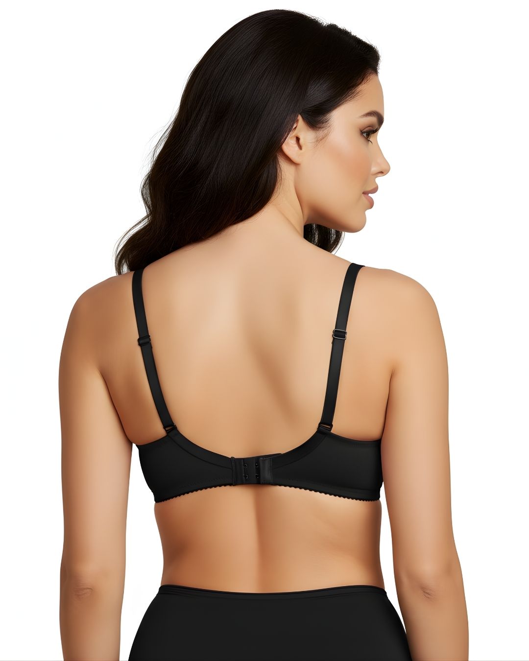 Cuddlecot Zed Black Cotton T-Shirt Bra | Soft Wire-Free Everyday Bra for Women