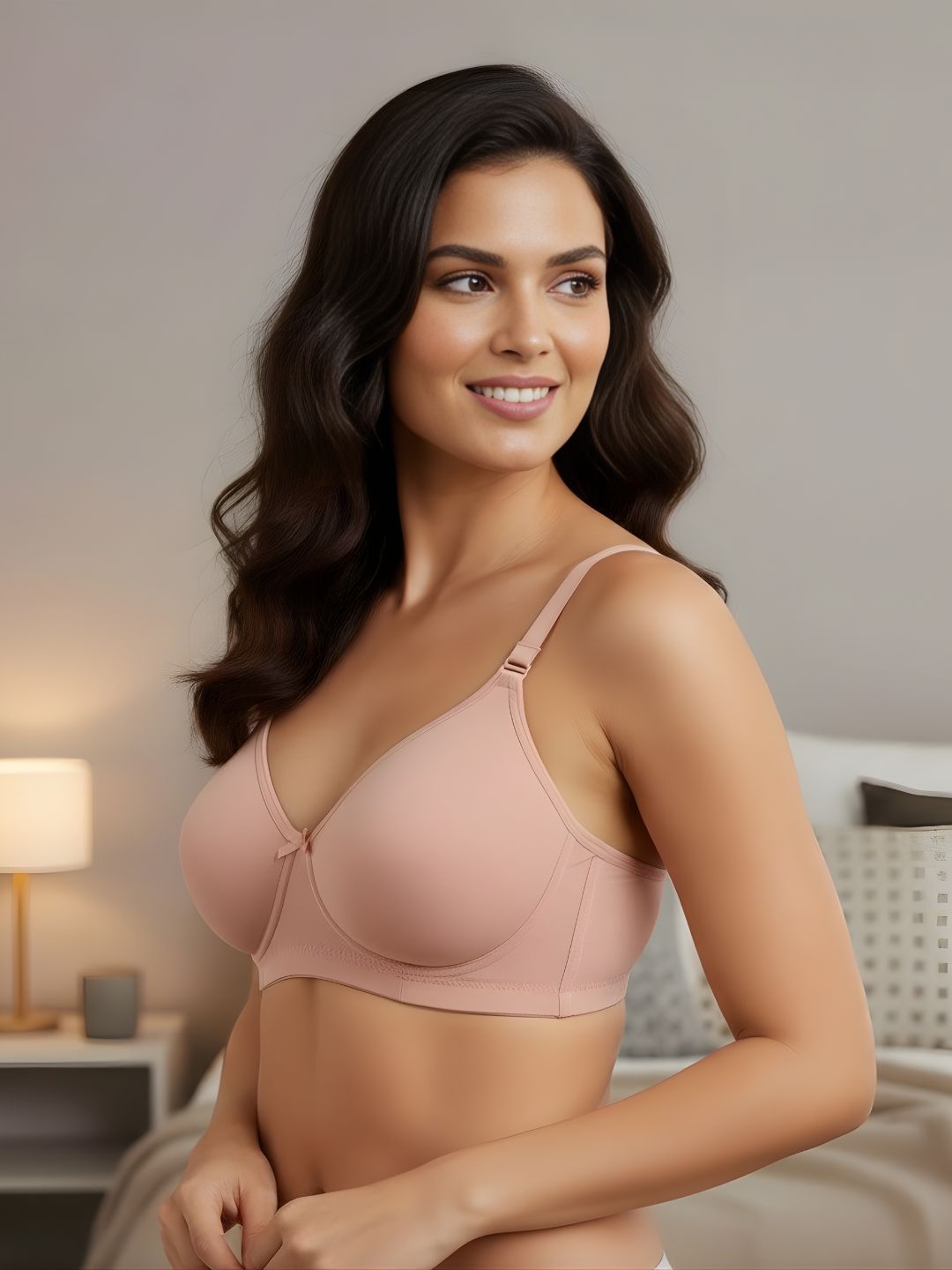 Cuddlecot Coral Cotton T-Shirt Bra | Soft Wire-Free Everyday Bra for Women