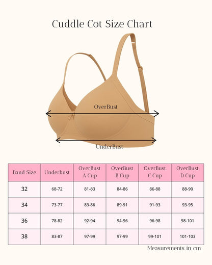 Cuddlecot Skin Cotton T-Shirt Bra | Soft Wire-Free Everyday Bra for Women