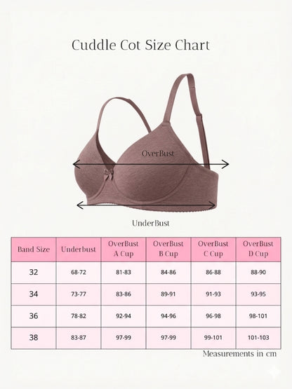 Cuddlecot Mocha Cotton T-Shirt Bra | Soft Wire-Free Everyday Bra for Women