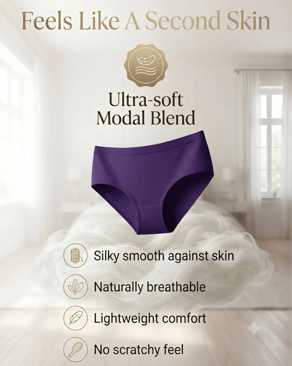 Saforia EasyCot Modal Seamless Panty - Perfect Purple