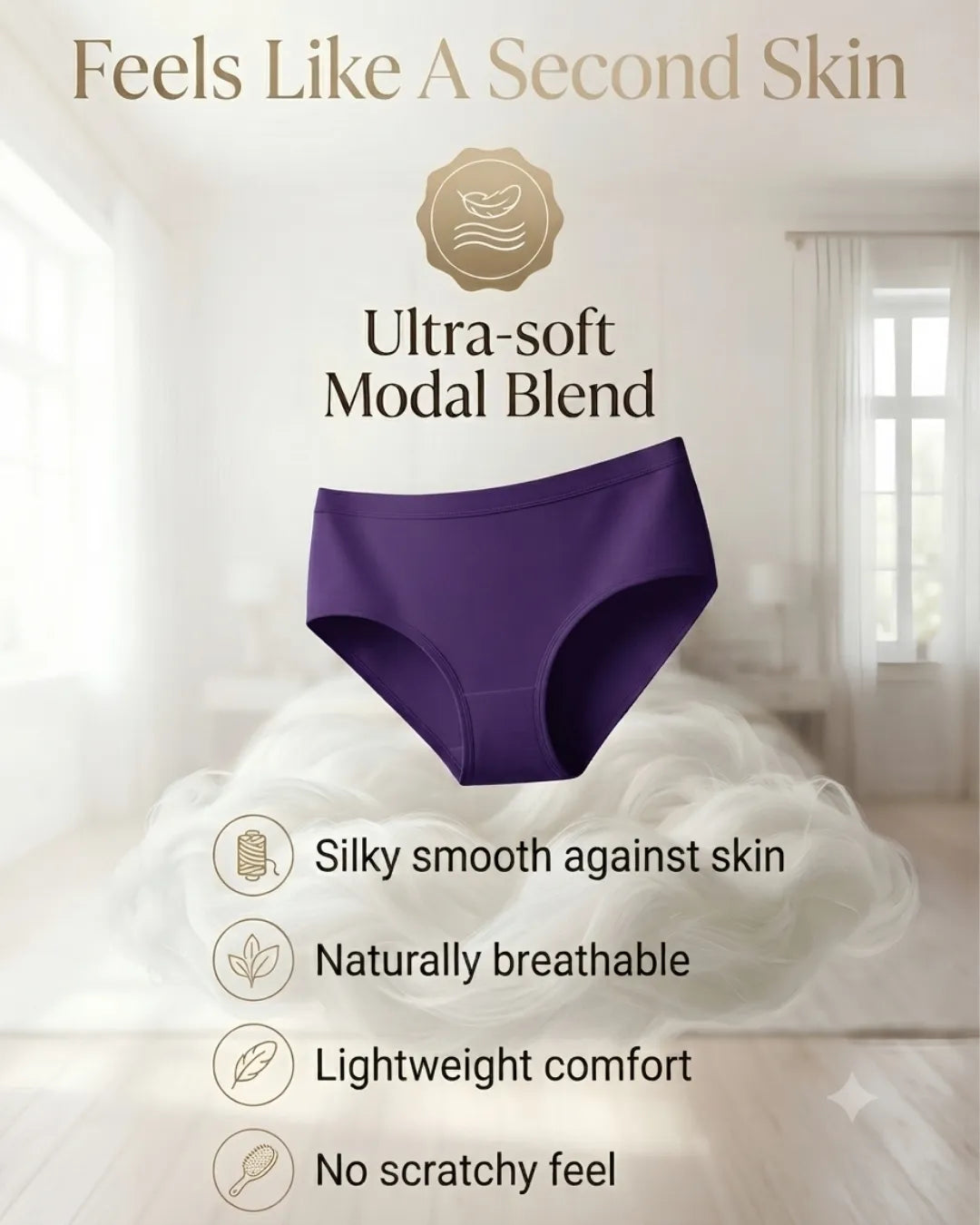 Saforia EasyCot Modal Seamless Panty - Perfect Purple