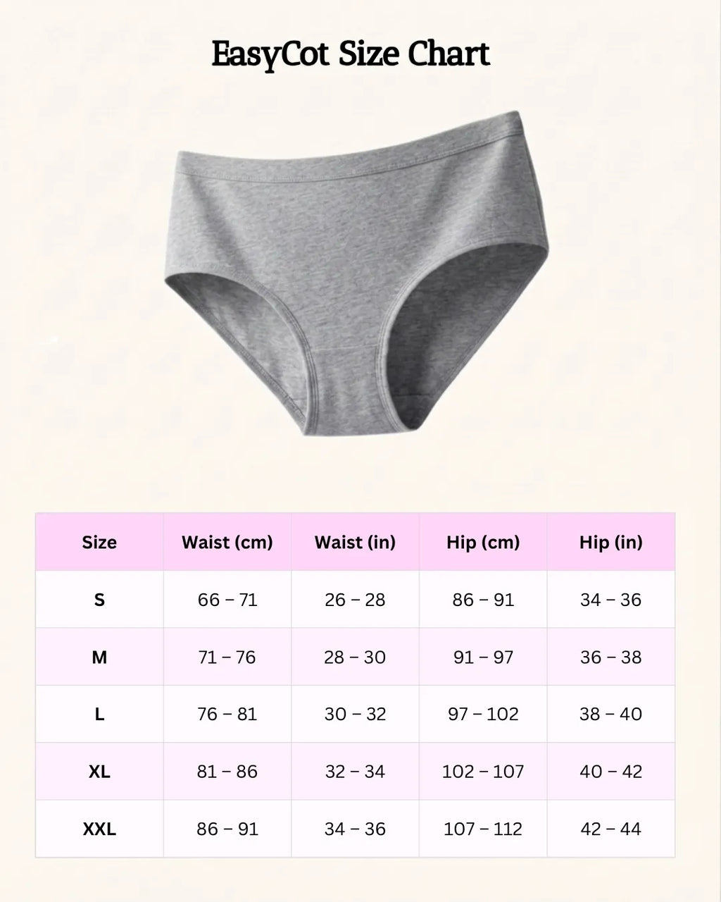 Saforia EasyCot Modal Seamless Panty - Basic Grey