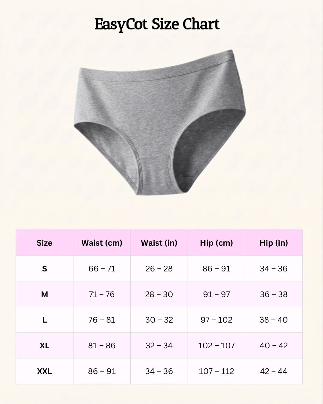Saforia EasyCot Modal Seamless Panty - Basic Grey
