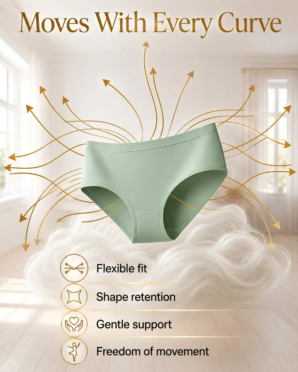 Saforia EasyCot Modal Seamless Panty - Sage Green