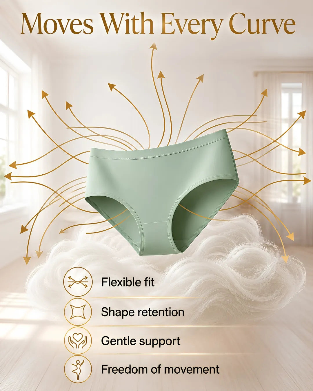 Saforia EasyCot Modal Seamless Panty - Sage Green