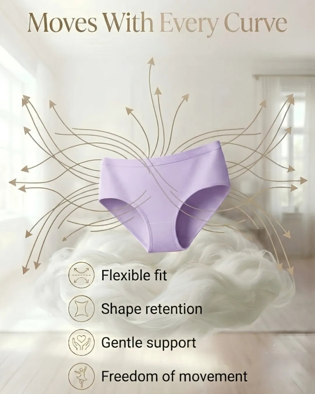 Saforia EasyCot Modal Seamless Panty - Lavender