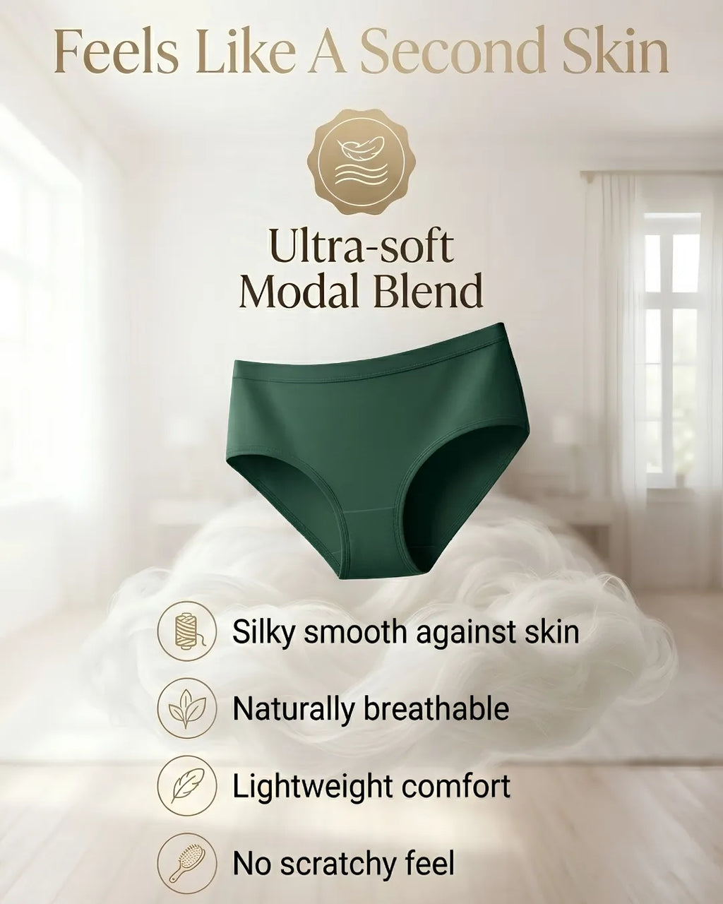 Saforia EasyCot Modal Seamless Panty - Olive