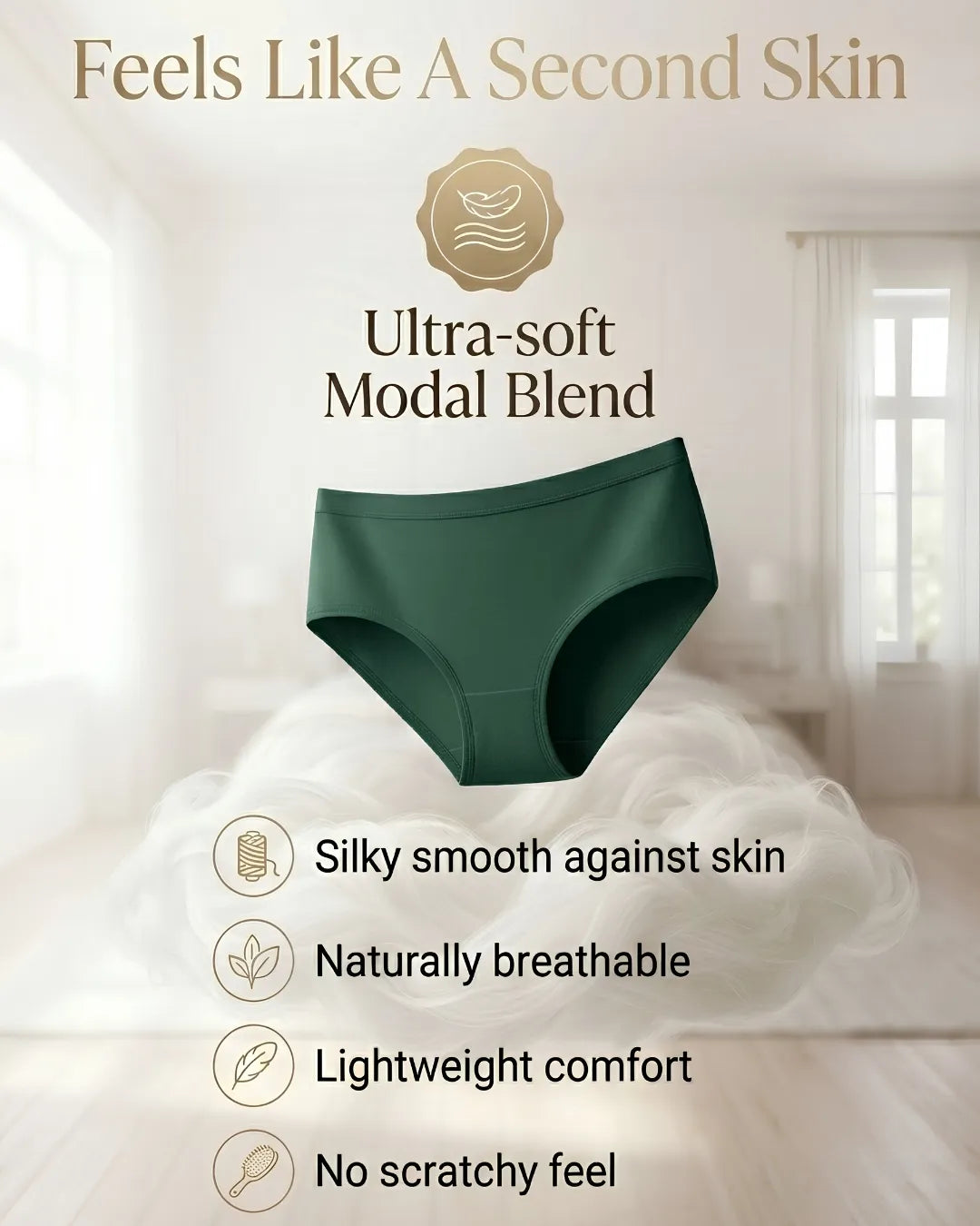 Saforia EasyCot Modal Seamless Panty - Olive