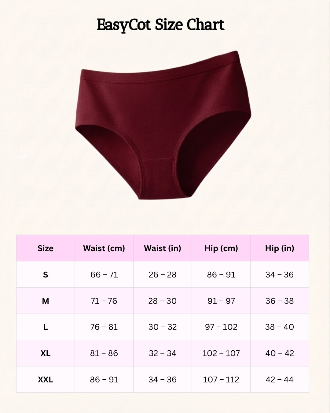 Saforia EasyCot Modal Seamless Panty - Maroon