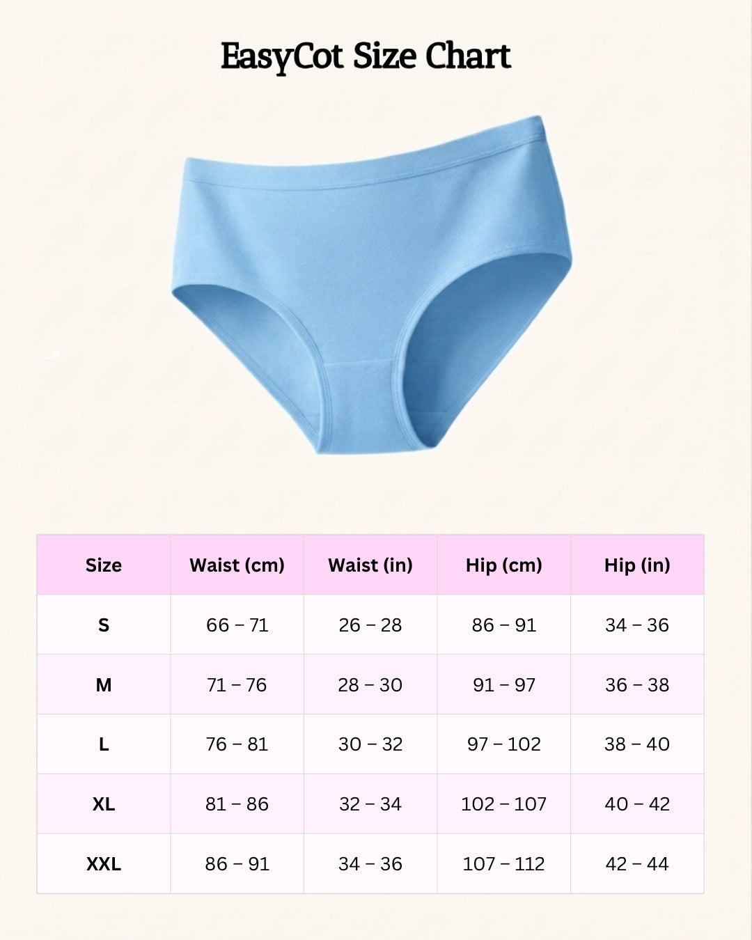 Saforia EasyCot Modal Seamless Panty - Sky Blue