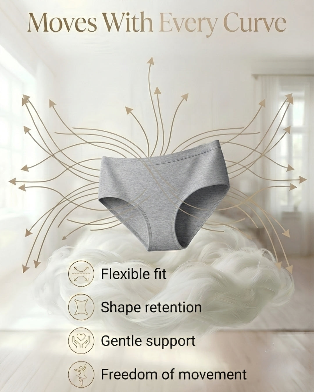 Saforia EasyCot Modal Seamless Panty - Basic Grey