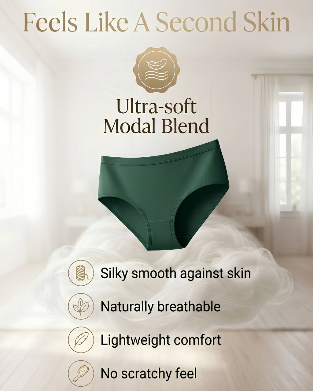 Saforia EasyCot Modal Seamless Panty - Olive
