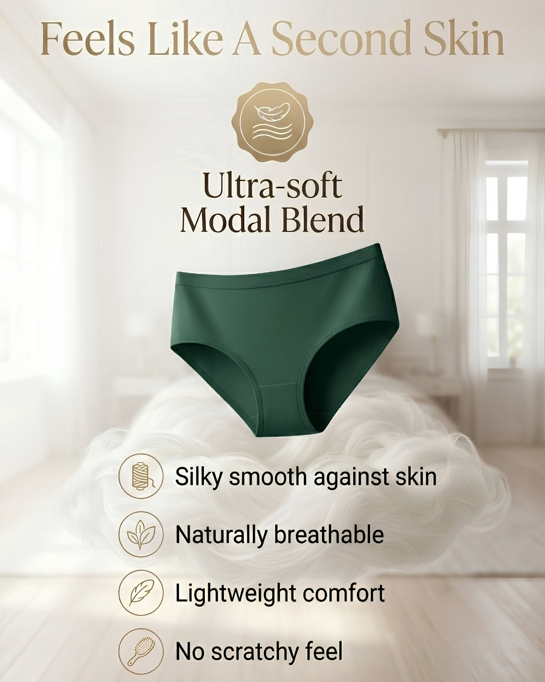 Saforia EasyCot Modal Seamless Panty - Olive