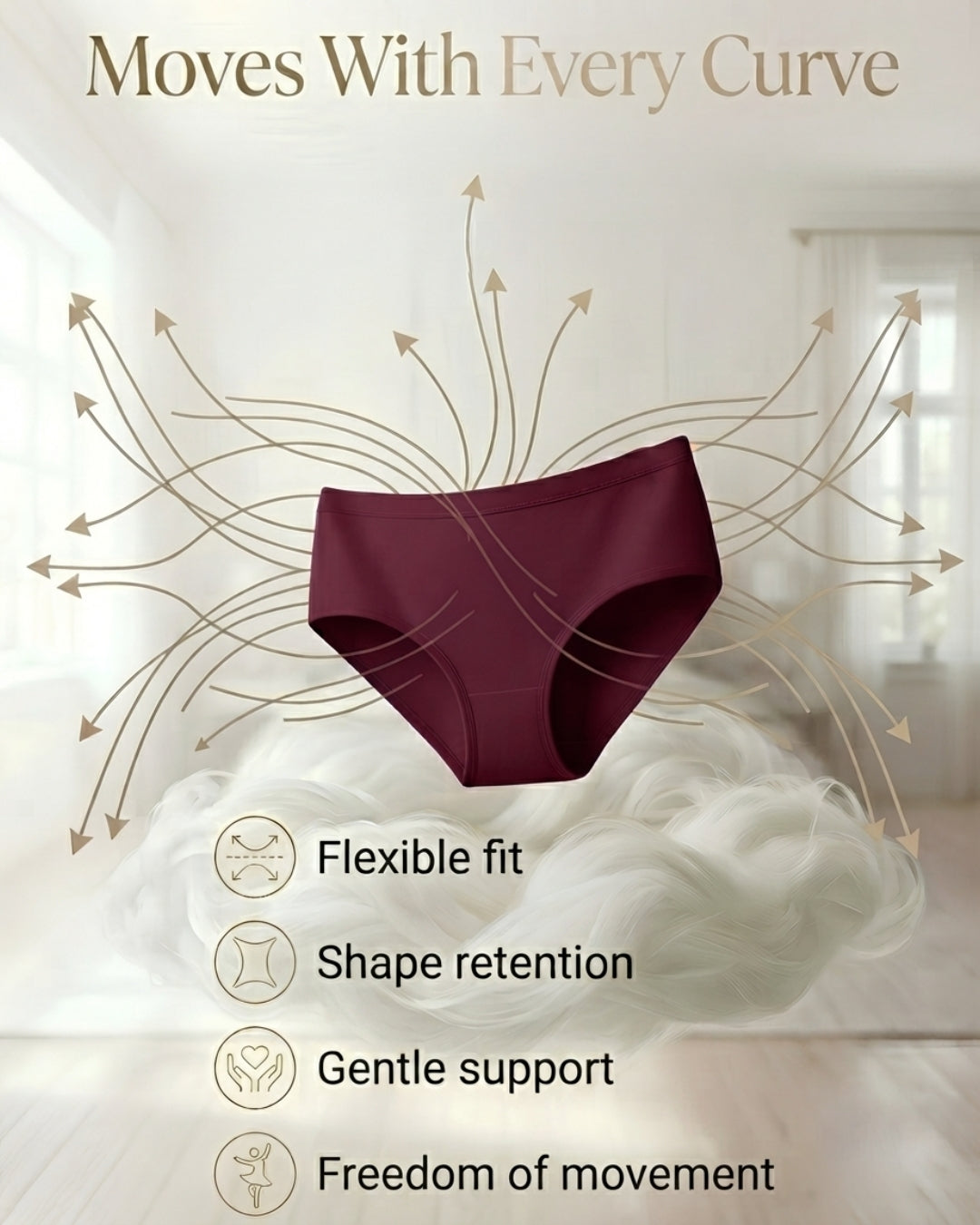 Saforia EasyCot Modal Seamless Panty - Maroon