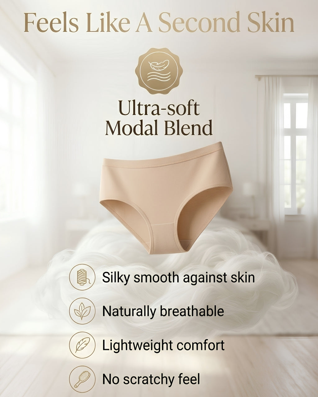 Saforia EasyCot Modal Seamless Panty - Skin