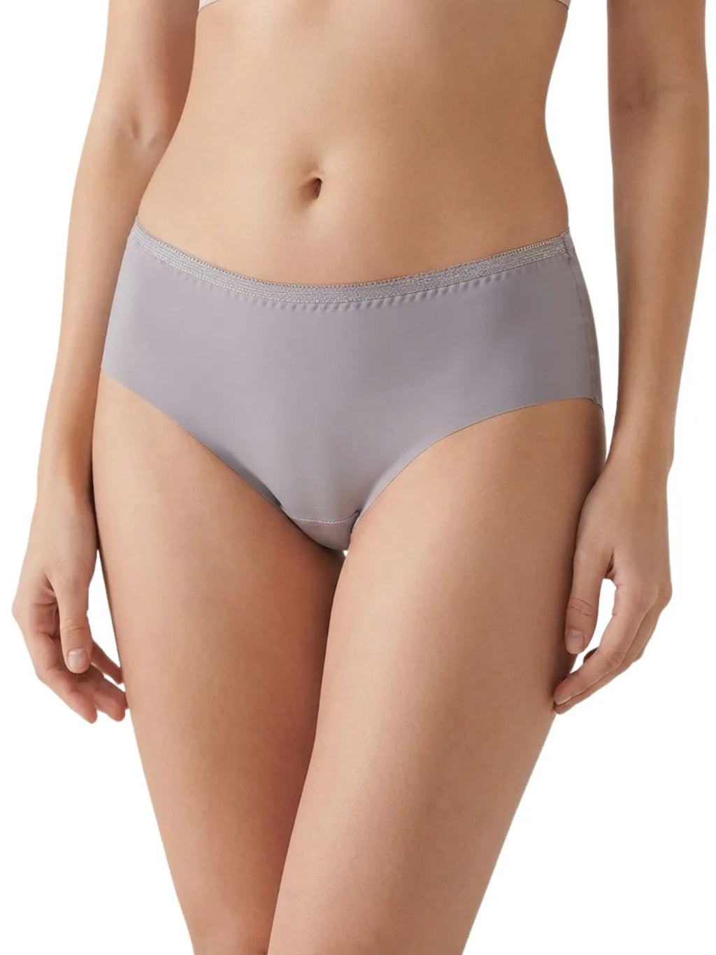 Saforia NoirSilk Microfibre Seamless Panty - Smooth Grey