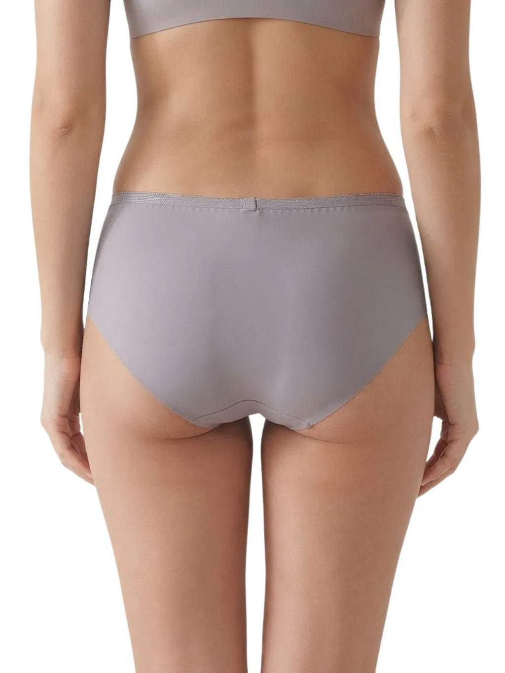 Saforia NoirSilk Microfibre Seamless Panty - Smooth Grey