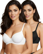Saforia Cuddlecot Modal Wirefree Padded Bra Combo (Pack of 2) – Zed Black & Swan White