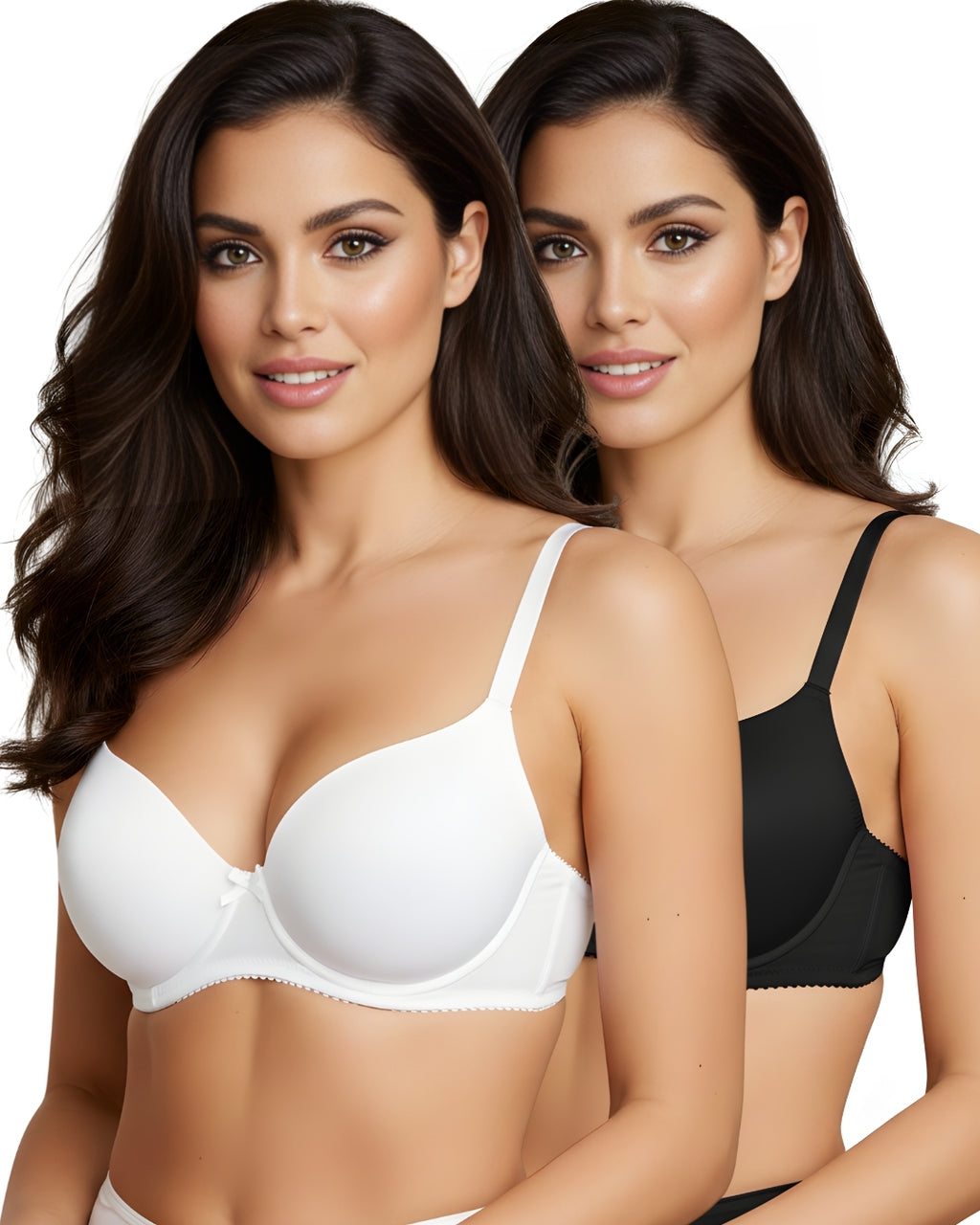 Saforia Cuddlecot Modal Wirefree Padded Bra Combo (Pack of 2) – Zed Black & Swan White