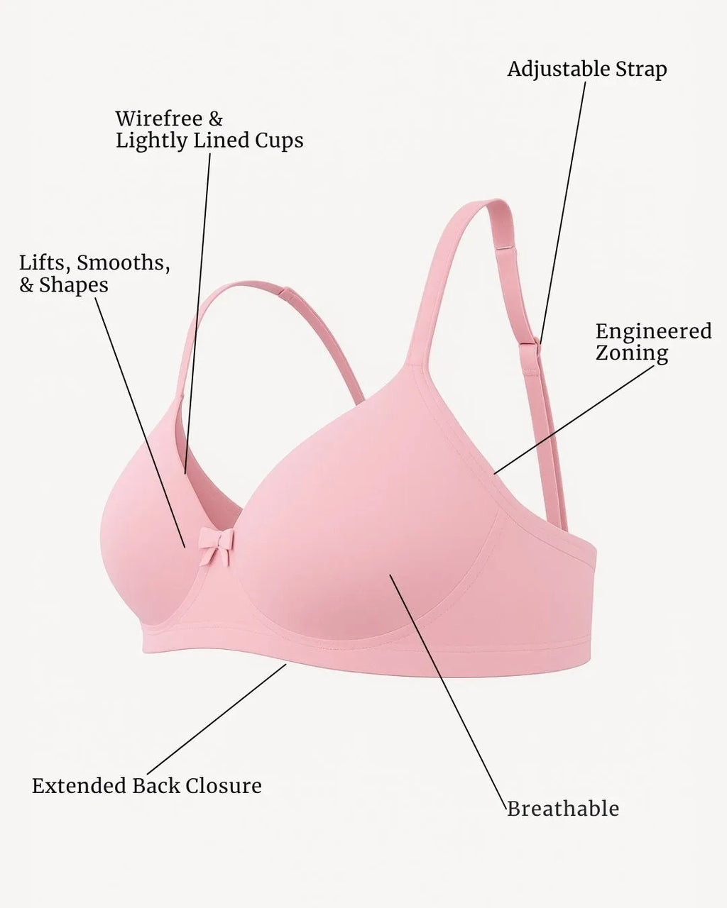 Saforia Cuddlecot Modal Wirefree Padded Bra Combo (Pack of 2) – Baby Pink & Midnight Blue