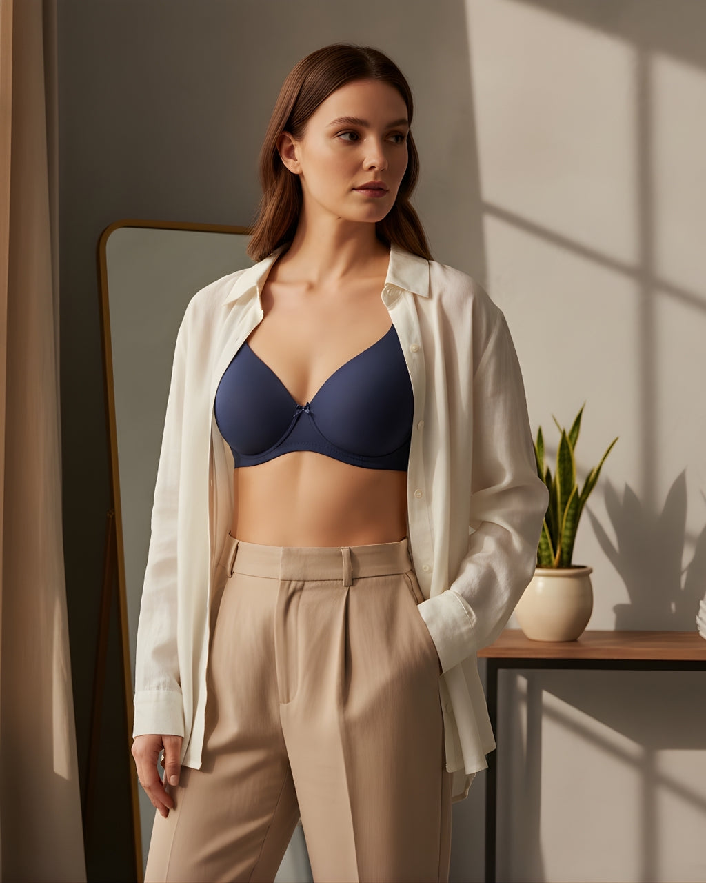 Saforia Cuddlecot Modal Wirefree Padded Bra Combo (Pack of 2) – Skin & Midnight Blue