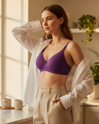 Saforia Cuddlecot Modal Wirefree Padded Bra Combo (Pack of 2) – Perfect Purple & Basic Grey