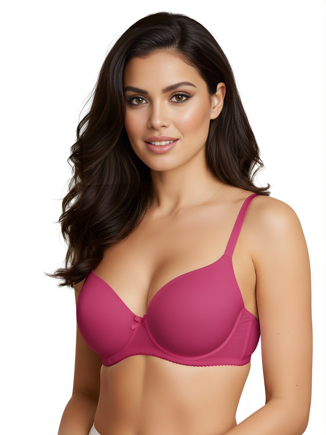 Saforia Cuddlecot Modal Wirefree Padded Tshirt Bra - Dusky Majenta