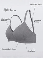 Saforia Cuddlecot Modal Wirefree Padded Tshirt Bra - Basic Grey