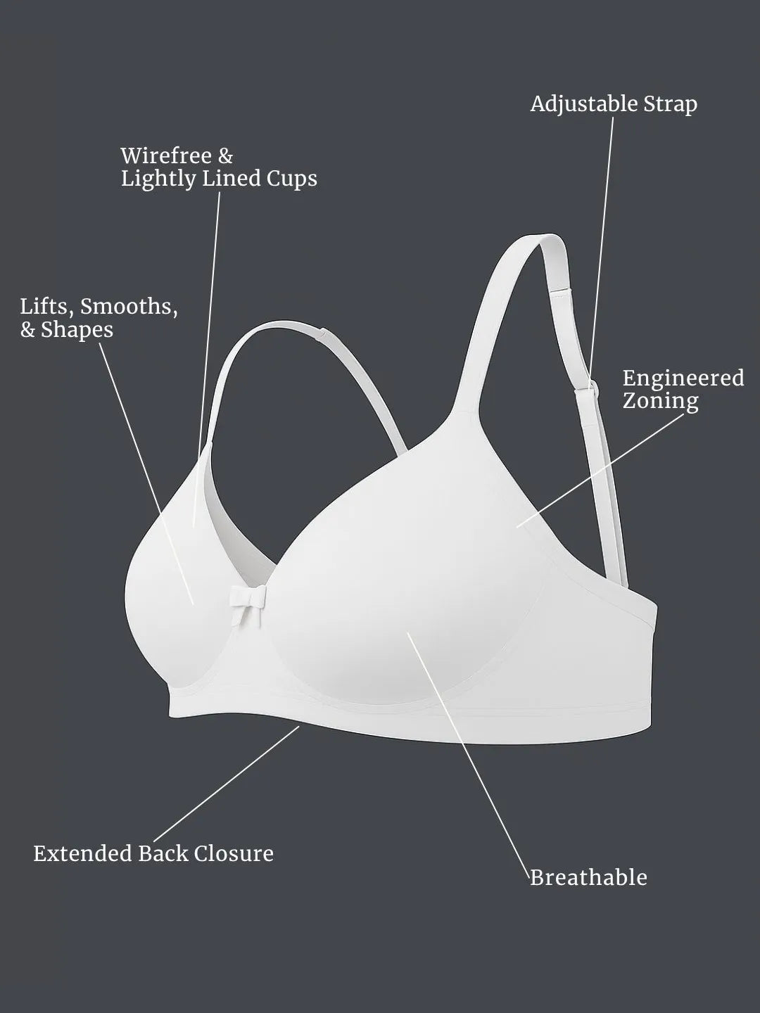 Saforia Cuddlecot Modal Wirefree Padded Tshirt Bra - Swan White