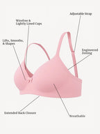 Saforia Cuddlecot Modal Wirefree Padded Tshirt Bra - Baby Pink