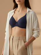 Saforia Cuddlecot Modal Wirefree Padded Tshirt Bra - Midnight Blue