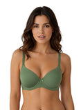 Saforia Spandura Microfibre Padded Bra - Military Green