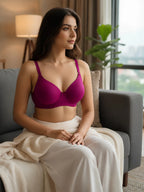 Saforia Spandura Microfibre Padded Bra - Majenta
