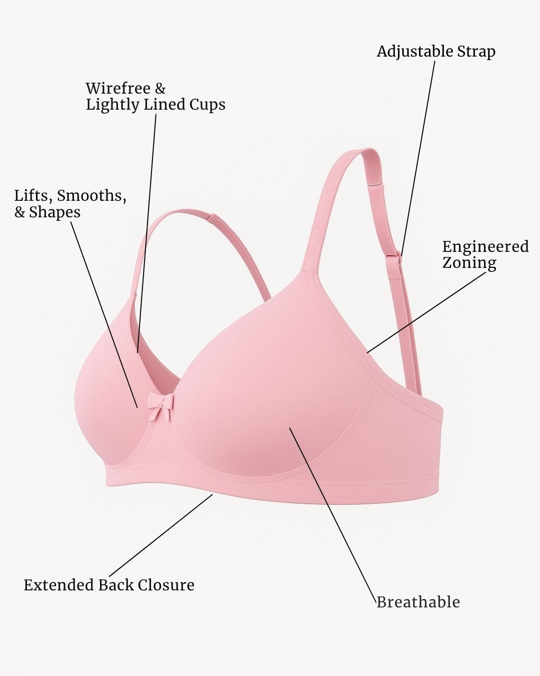 Saforia Cuddlecot Modal Wirefree Padded Bra Combo (Pack of 2) – Baby Pink & Midnight Blue
